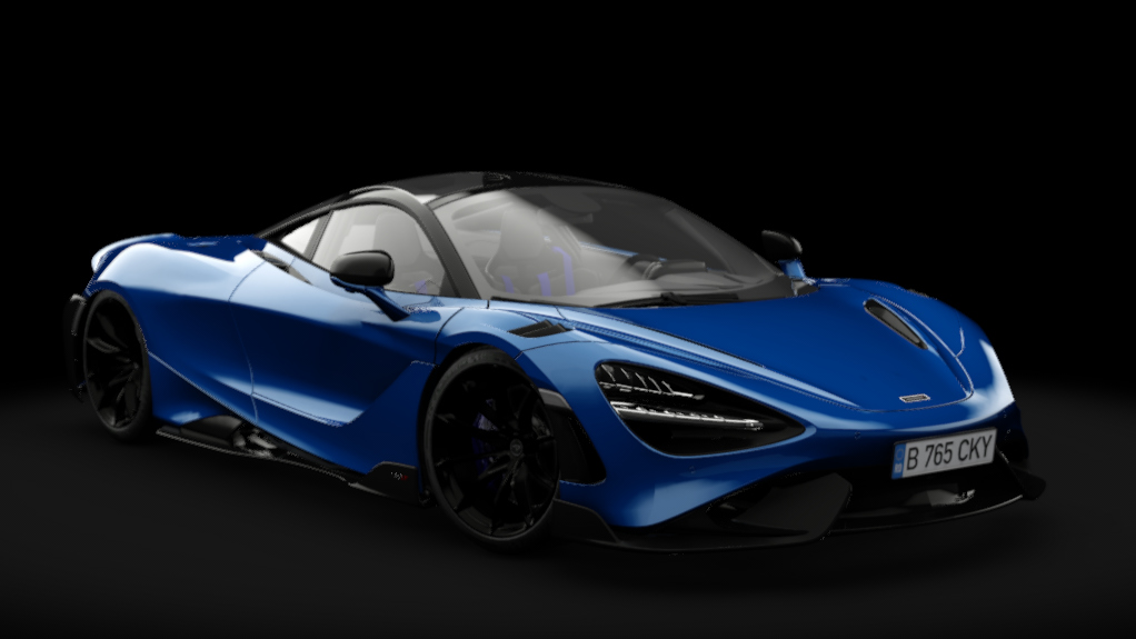 McLaren 765LT 2023, skin Paris Blue