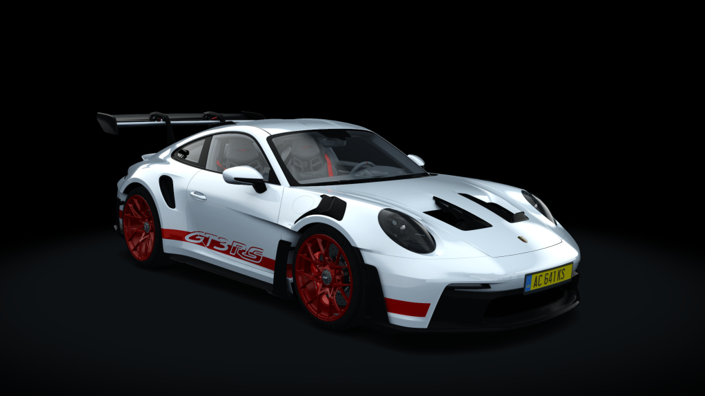 Porsche 992 GT3 RS 2023, skin 00_white'n'red